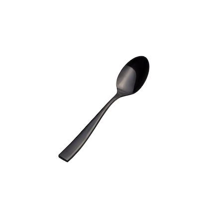 Bon Chef Manhattan, Soup/Dessert Spoon, Mirror Finish, 18/10, 7.75" - Black , set of 12 S3003B